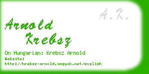 arnold krebsz business card